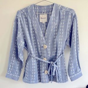 Madewell Floral Kimono Belted Jacket